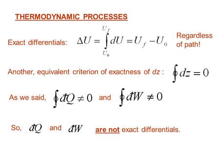 THERMODYNAMIC PROCESSES