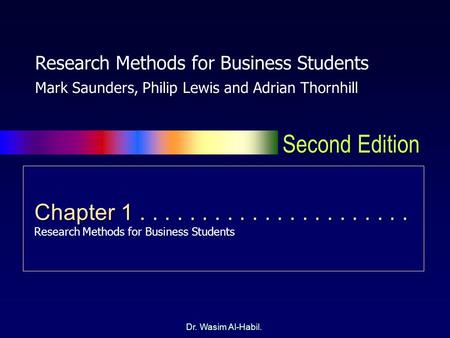 Research Methods for Business Students