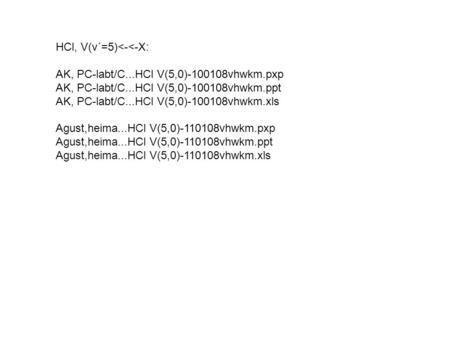 HCl, V(v´=5)