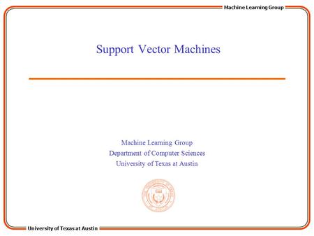 Support Vector Machines