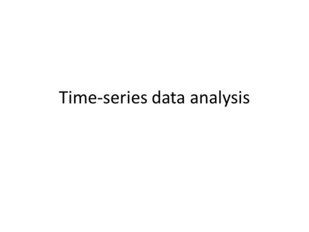 Time-series data analysis