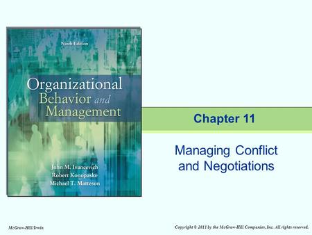 Managing Conflict and Negotiations