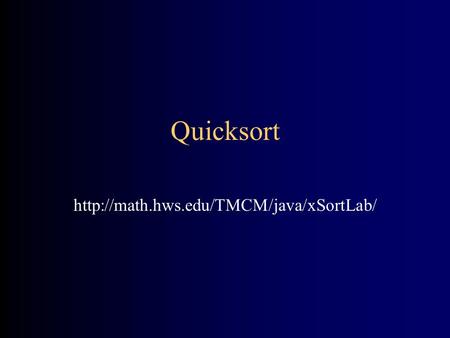 Quicksort