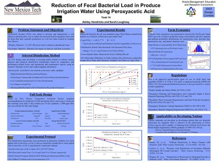 Applicability to Developing Nations Cholera outbreaks are prevalent in developing nations that use domestic wastewater for irrigation. PAA is effective.