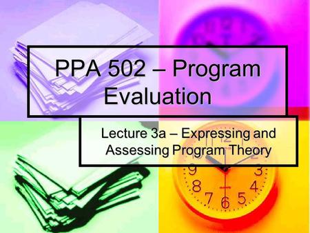 PPA 502 – Program Evaluation