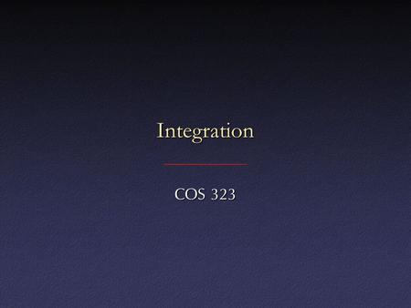 Integration COS 323. Numerical Integration Problems Basic 1D numerical integration:Basic 1D numerical integration: – Given ability to evaluate f (x) for.