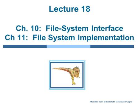 Chapter 10: File-System Interface