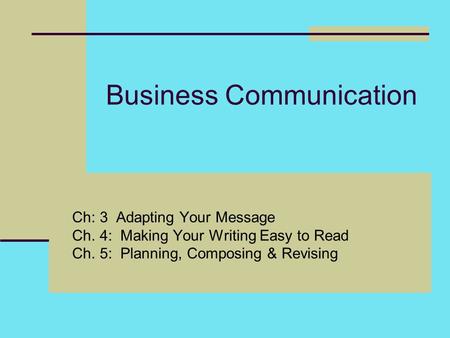 Business Communication