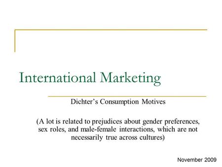 International Marketing