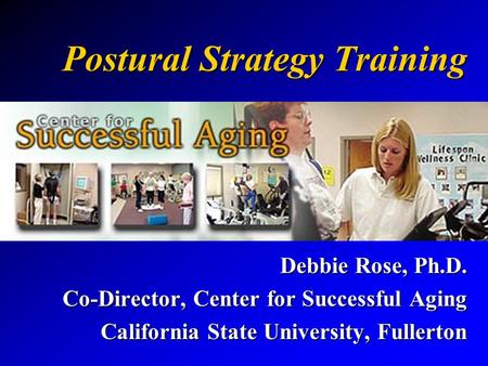 Postural Strategy Training