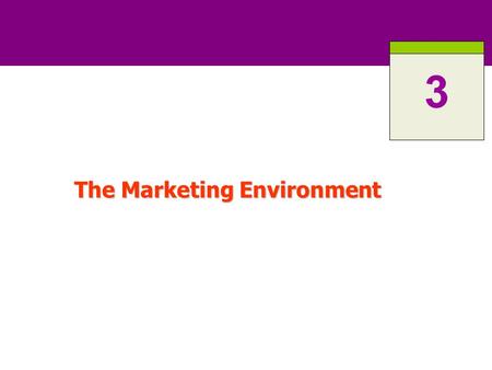 The Marketing Environment