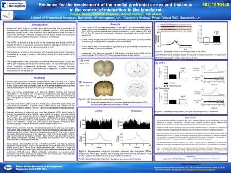 Pfizer Global Research & Development Sandwich Kent CT13 9NJ Evidence for the involvement of the medial prefrontal cortex and thalamus in the control of.