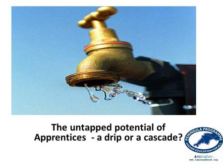 The untapped potential of Apprentices - a drip or a cascade?