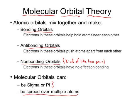 Molecular Orbital Theory