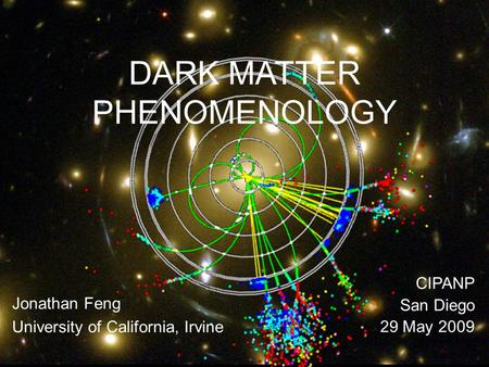 DARK MATTER PHENOMENOLOGY CIPANP Jonathan Feng San Diego