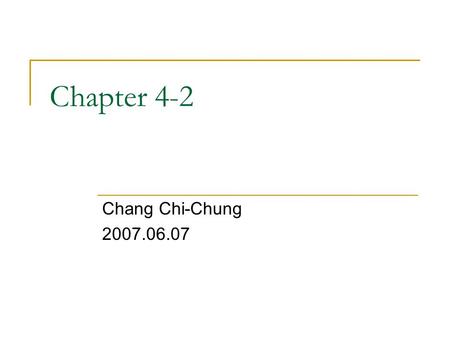 Chapter 4-2 Chang Chi-Chung 2007.06.07. Bottom-Up Parsing LR methods (Left-to-right, Rightmost derivation)  LR(0), SLR, Canonical LR = LR(1), LALR Other.