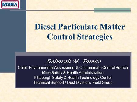 Diesel Particulate Matter Control Strategies