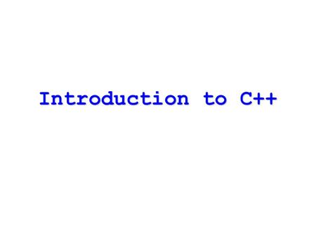 Introduction to C++. Overview Enhanced C. OOP & classes. Inheritance.