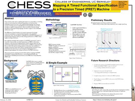 February 21, 2008 Center for Hybrid and Embedded Software Systems Mapping A Timed Functional Specification to a Precision.