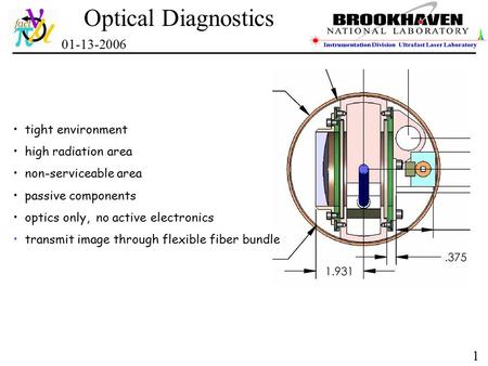 Tight environment high radiation area non-serviceable area passive components optics only, no active electronics transmit image through flexible fiber.