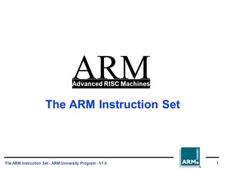 The ARM Instruction Set