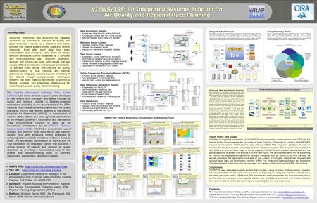 VIEWS/TSS: An Integrated Systems Solution for Air Quality and Regional Haze Planning The Visibility Information Exchange Web System (VIEWS) is an online.