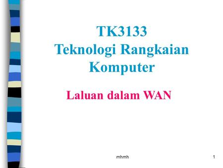 Mhmh1 Laluan dalam WAN TK3133 Teknologi Rangkaian Komputer.