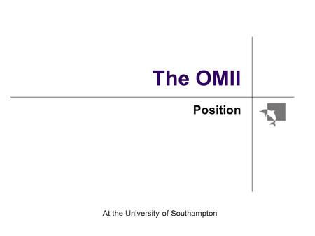 The OMII Position At the University of Southampton.