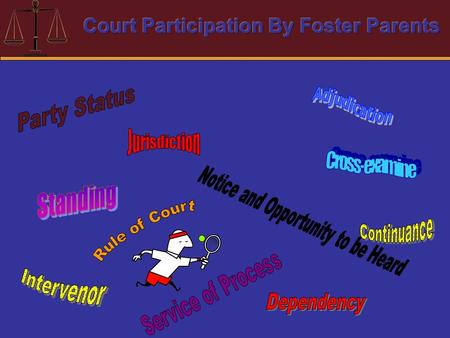 A production of National Foster Parent Association American Bar Association & Legal Advocates for Permanent Parenting Court Participation By Foster Parents.