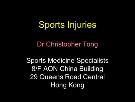 Sports Medicine Specialists