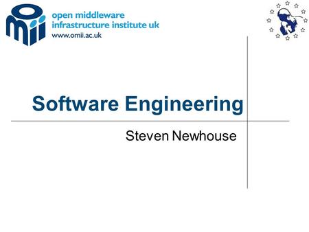 Software Engineering Steven Newhouse. © Activity Within OMII Bugs Regression Tests Testing Functional Specifications Sources Development Teams Priority.