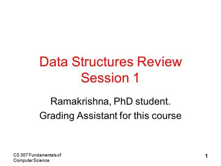 Data Structures Review Session 1