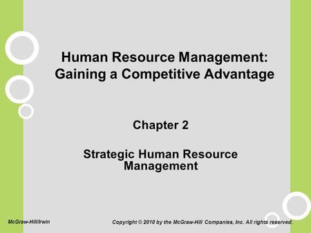 Human Resource Management: Gaining a Competitive Advantage