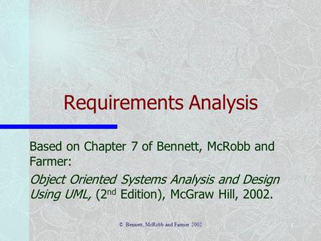 Requirements Analysis