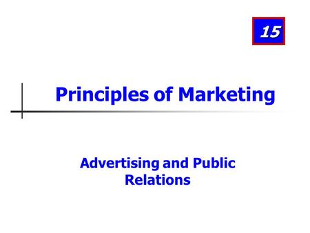 Principles of Marketing