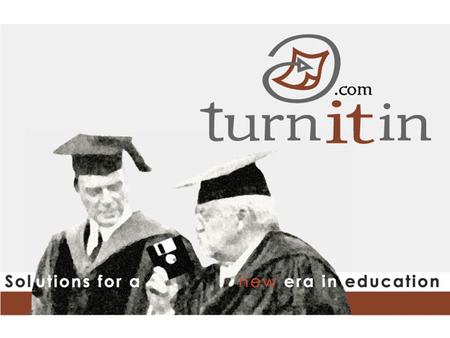 Welcome to the Turnitin.com Faculty Quickstart Tutorial ! This brief tour will take you through the basic steps teachers and students new to Turnitin.com.