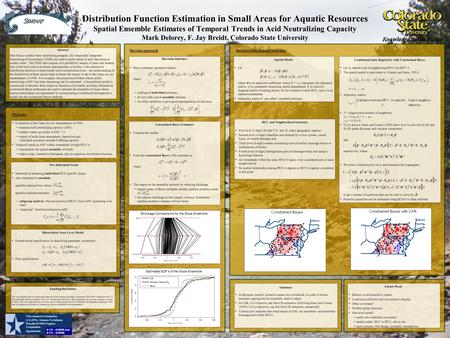 Distribution Function Estimation in Small Areas for Aquatic Resources Spatial Ensemble Estimates of Temporal Trends in Acid Neutralizing Capacity Mark.