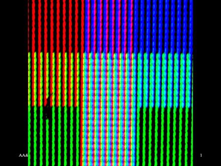 AA&A spring 20021. 2 Today Atomic absorption and emission Quantifying a spectrum What does a filter (colored glass) do? Combining filters Color matching.