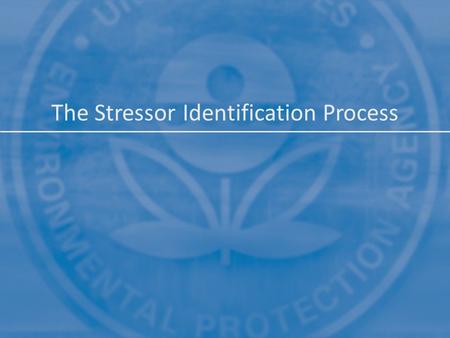 The Stressor Identification Process. 2 Define the Case List Candidate Causes Evaluate Data from the Case Evaluate Data from Elsewhere Identify Probable.