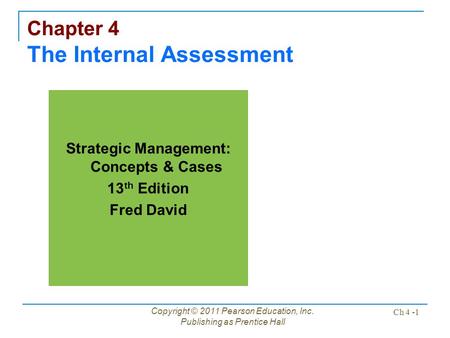 Chapter 4 The Internal Assessment