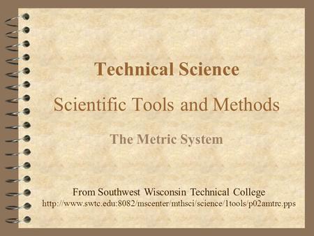 Technical Science Scientific Tools and Methods