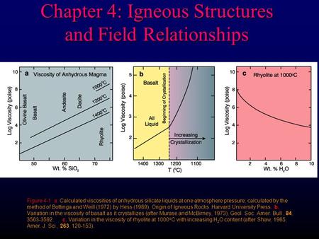 Chapter 4: Igneous Structures and Field Relationships