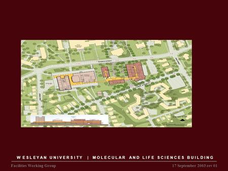 W E S L E Y A N U N I V E R S I T Y | M O L E C U L A R A N D L I F E S C I E N C E S B U I L D I N G Facilities Working Group17 September 2003 rev 01.