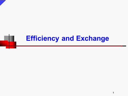 Efficiency and Exchange