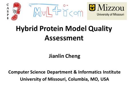 Hybrid Protein Model Quality Assessment Jianlin Cheng Computer Science Department & Informatics Institute University of Missouri, Columbia, MO, USA.