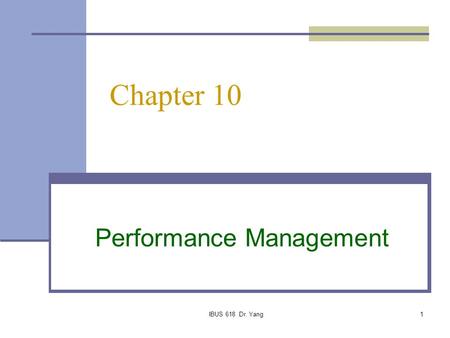 Performance Management