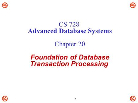 1 Introduction to Transaction Processing (1)