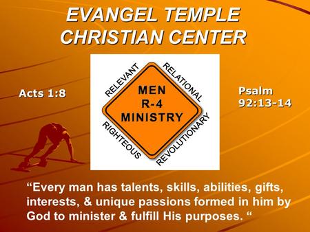 EVANGEL TEMPLE CHRISTIAN CENTER