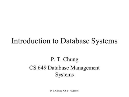 Introduction to Database Systems