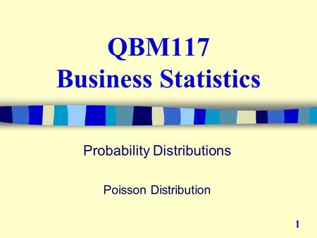 QBM117 Business Statistics